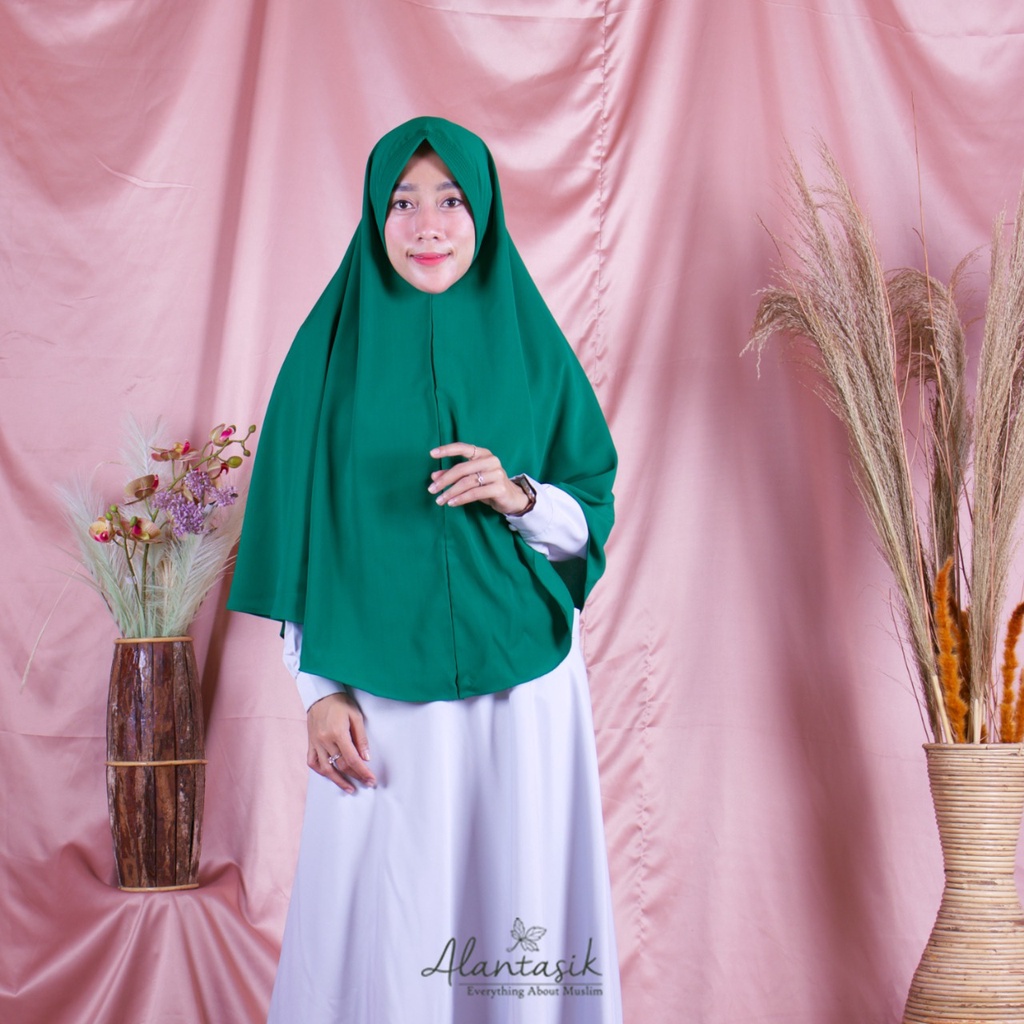 Alantasik - JILBAB SYARI WOLFIS UK L PET ANTEM KHIMAR HIJAB JUMBO WOLLPEACH R.22