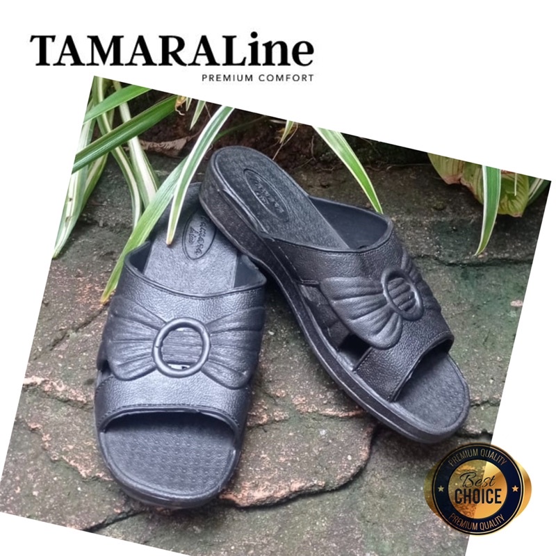 Sandal Selop Slide Slip on Karet Wanita Dewasa / Remaja - TAMARALINE 102 / Bahan Premium Lentur Empuk Ringan Kuat Anti Slip Anti Air / Model Sandal Casual Santai Rumah Hotel Outdoor Kamar Mandi Kondangan Murah Original