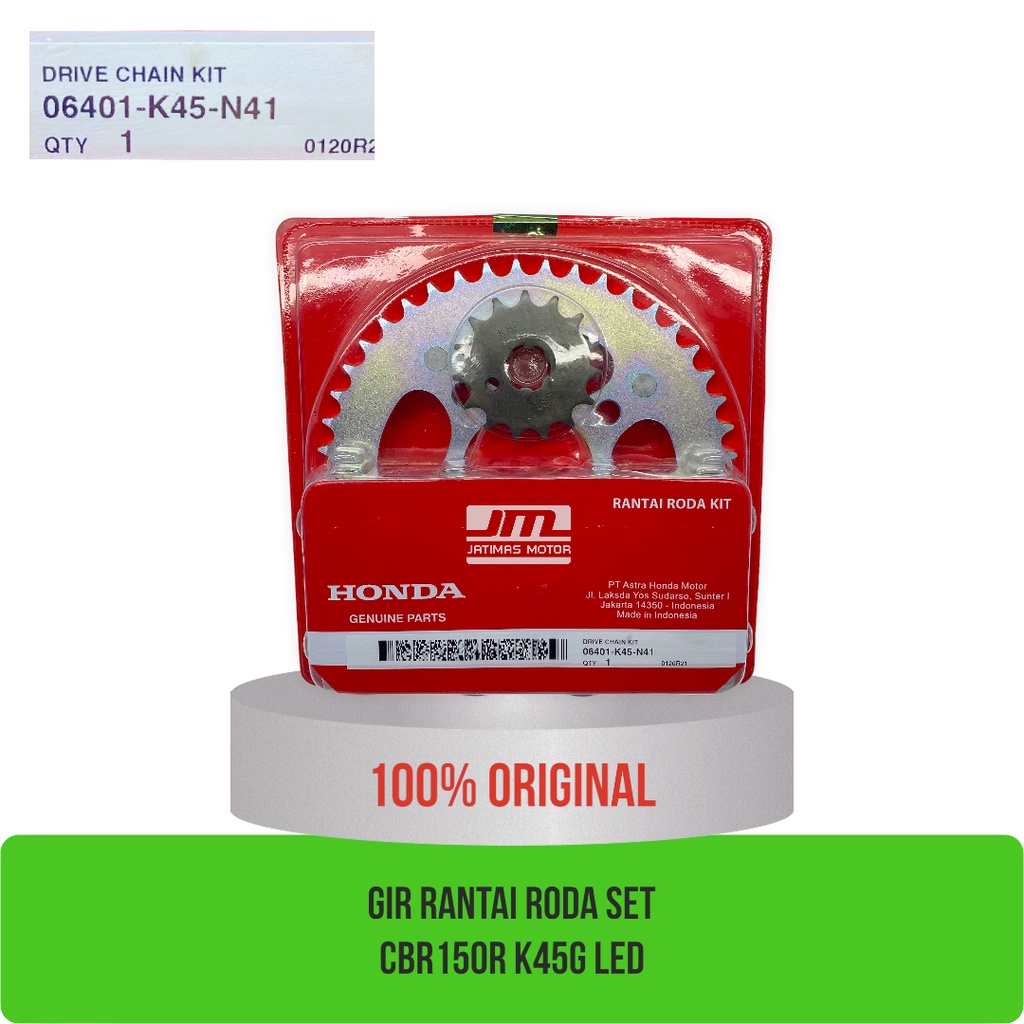 Gir rantai roda set 06401-K45-N41 CBR150R K45G led 06401-K45-N41