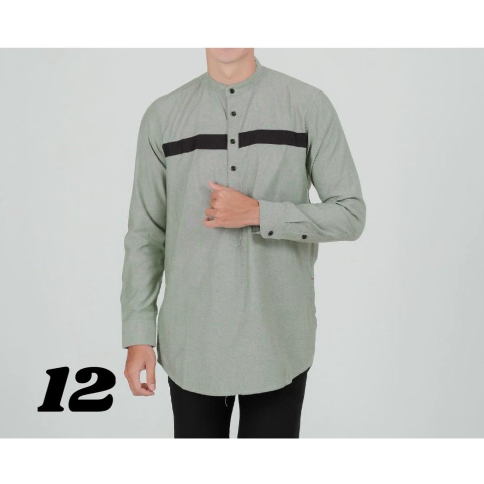 BAJU MUSLIM KURTA KOKO MODERN PRIA DEWASA LENGAN PANJANG