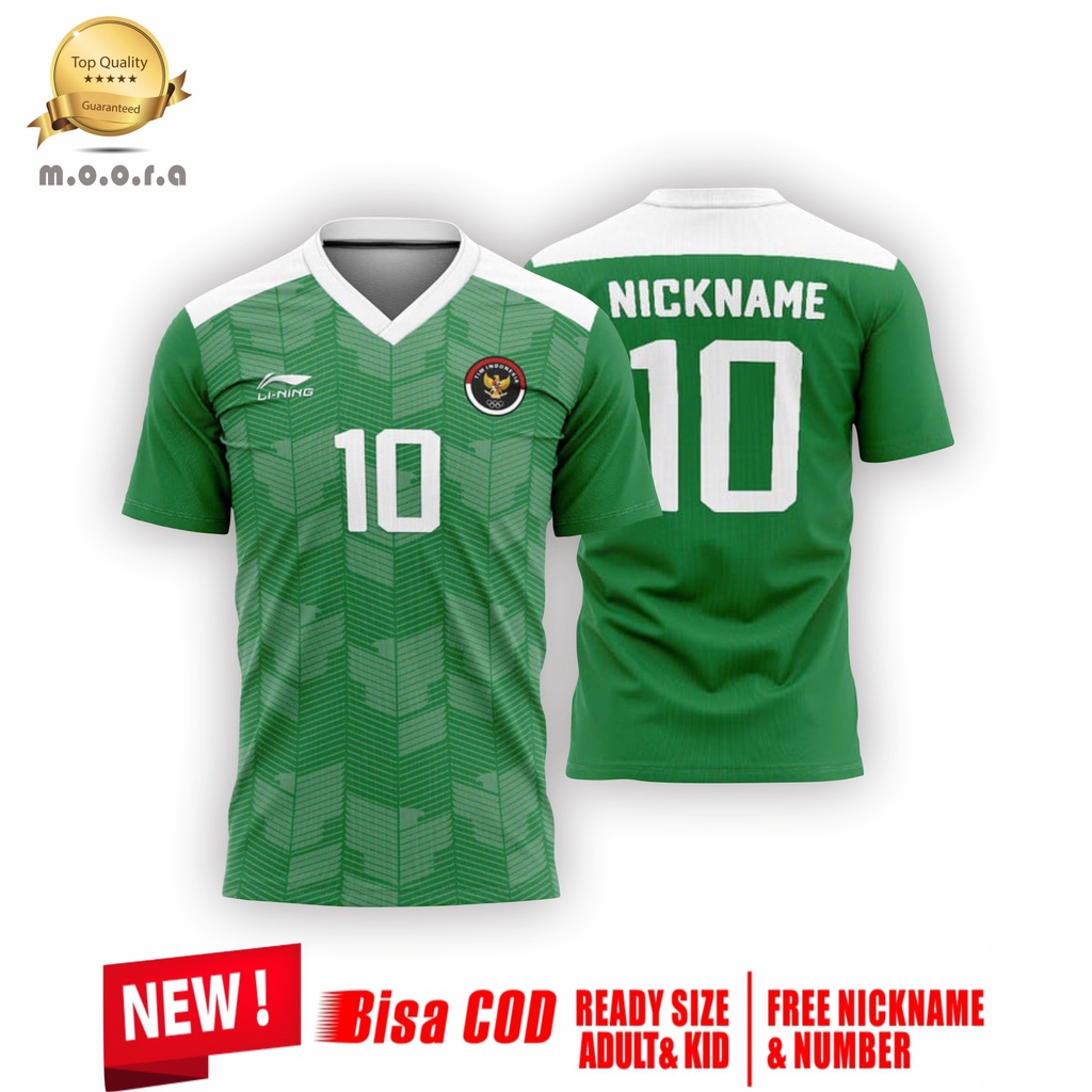 BAJU JERSEY TIMNAS INDONESIA HIJAU SEAGAMES TERBARU UKURAN ANAK & DEWASA KUALITAS PREMIUM