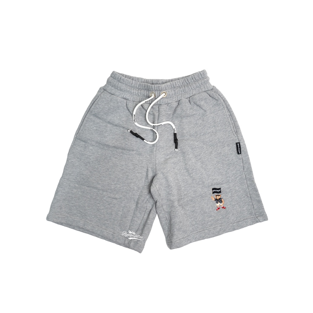 Palm Angels Pirate Bear Grey Shorts ORIGINAL