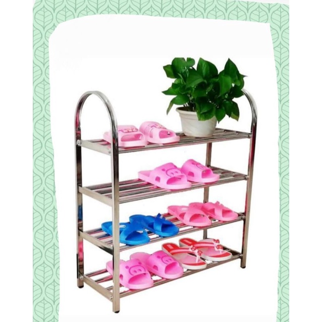 Rak sepatu stainless steel susun 4