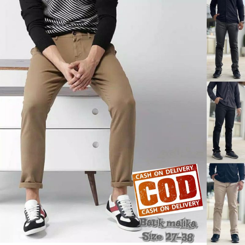 CelanaPanjang Skinny Chino Pria Formal Casual Slimfit 