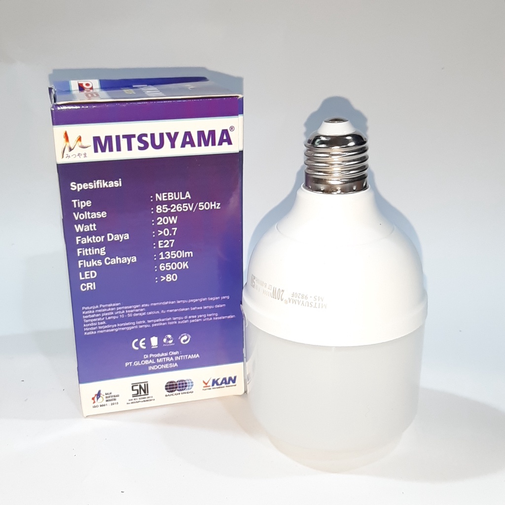 Bohlam Fitting LED Mitsuyama Nebula 20 Watt Super Terang Hemat Energy MS-9820F