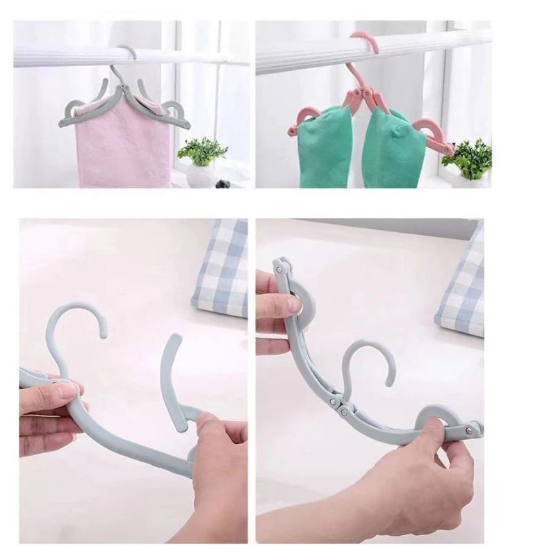 Hanger lipat portable gantungan baju lipat traveling serbaguna Hanger baju lipat gantungan baju lipat