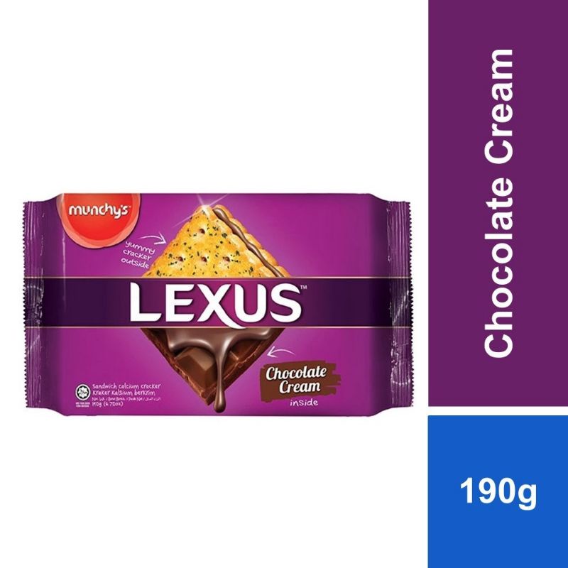 

MUNCHY'S LEXUS Biskuit Chocolate Cream Sandwich Malaysia (190g)