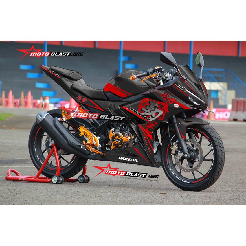 Decal Stiker New CBR150R BLACK KANJI DRAGON