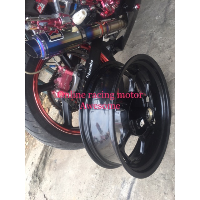 Velg racing ninja250 fi karbu 250z  lebar 5inc velg racing belakang bonus cakram