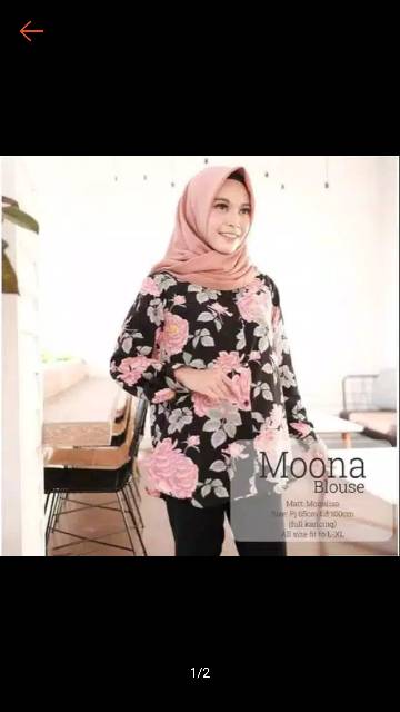 PROMO MOONA BLOUSE MONALISA /KEMEJA CEWEK