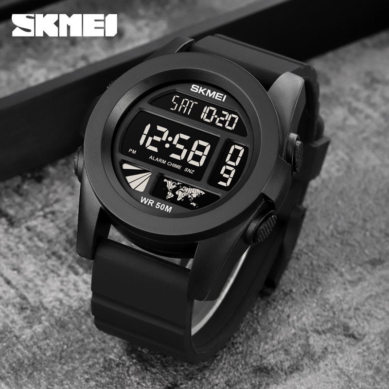 SKMEI 1906 Jam Tangan Pria Wanita Digital Chronograph Sport Watch Anti Air Tali Rubber WATCHKITE WKOS