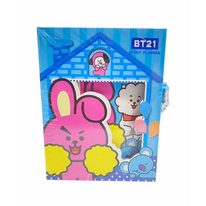 BUKU DIARY BTS / BT21 - BESAR CATATAN DIARY KUNCI GEMBOK BTS RED PINK BLUE / LOCK PERSONAL NOTEBOOK KUNCI TEBAL ARMY KPOP