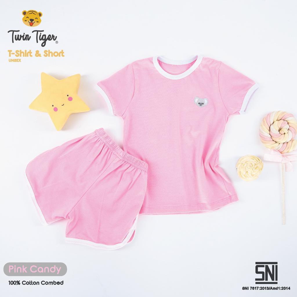 Twin Tiger Baby - Setelan Kaos Anak Baju retro tshirt and Short 0 - 5 tahun