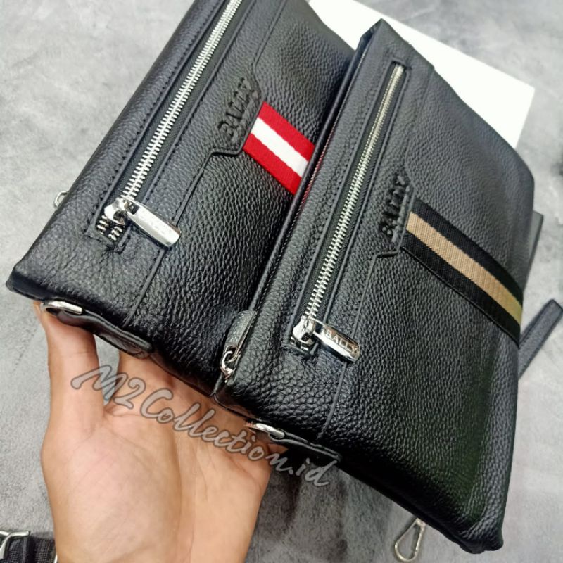 Clutch Bally Leather Tas Tangan Handbag Kulit Asli Semi Premium Quality Unisex