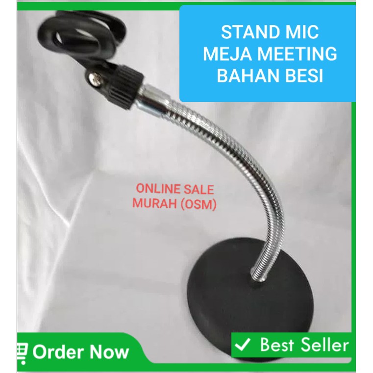 ORIGINAL stand mic holder standing microphone MEJA table podium mik penyangga mikrophone tiang pegangan tripod asli Fleksible flexsible mimbar live karaoke live musik DJ  Bisa segala jenis MIC Dapet holder Tinggi : 30-40 cm Diameter piringan besi Tiang st