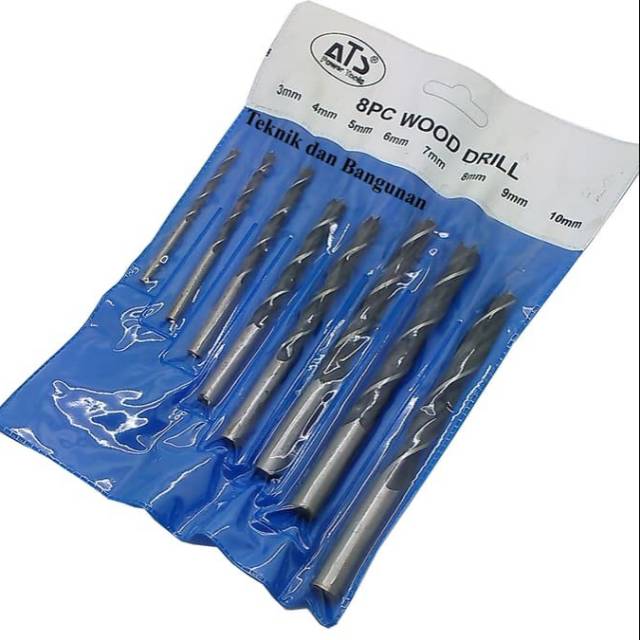 Mata Bor Kayu Set 8pcs / Wood Drill - ATS