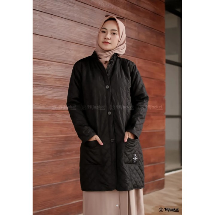 HIJACKET BELVA II JAKET MUSLIMAH II JAKET HIJABER II JAKET SYARI-BLACK