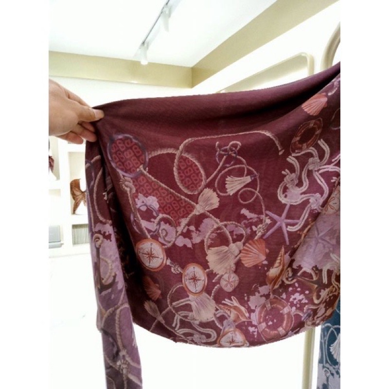 Preloved Buttonscarves Nautical Series Maya (Maroon)