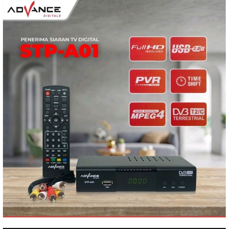 Set Top Box Tv Digital DVB-T2 Advance STP - A01