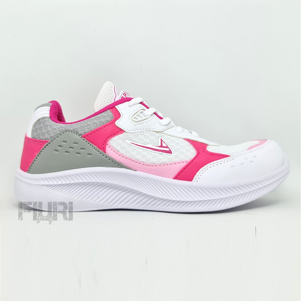 FIURI - Pro ATT Original - XP 09 Putih Pink 37-40 - Sepatu Kets Wanita - Sepatu Sneakers Wanita - Sepatu Olahraga Sport Wanita - Sepatu Casual - Sepatu Jogging Lari Fitness Gym Senam Wanita - Sepatu Cewek - Sepatu Sekolah Bertali SD SMP SMA