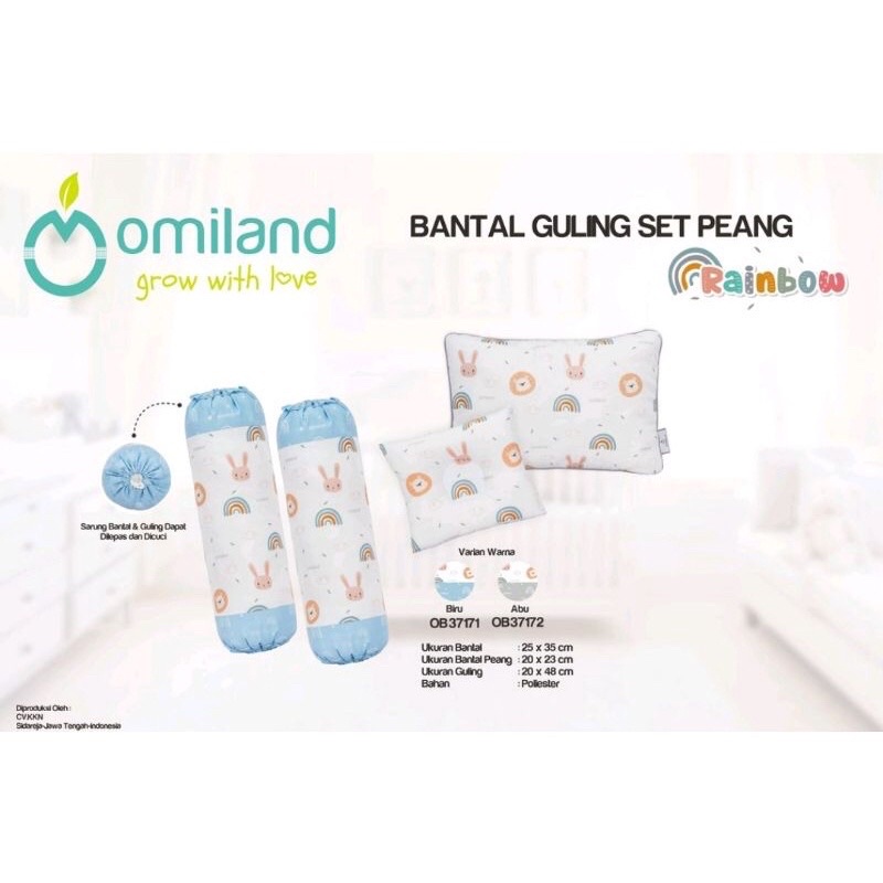 OMILAND Bantal Guling Set Peang Rainbow Sailor Sloth / Bantal Guling Bayi