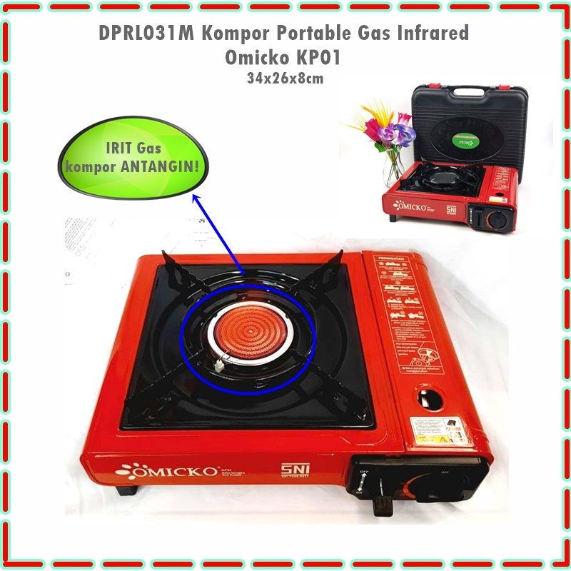 DPRL031M Kompor Portable Gas Anti Angin/Infrared Omicko KP01