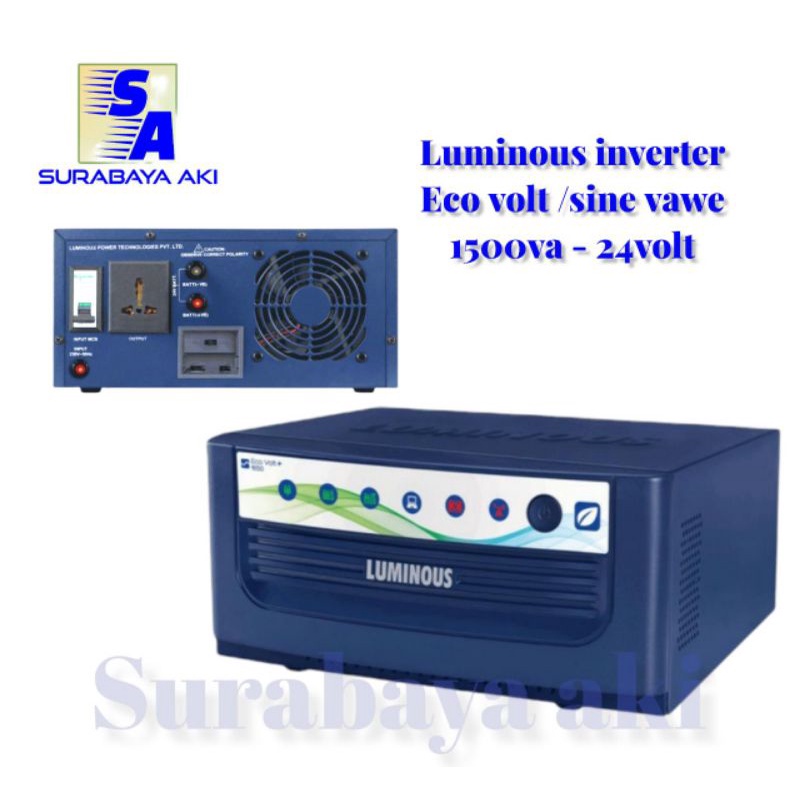 Inverter Luminous Eco Volt 1500Va ecovolt 1500 va Pure Sine Wave 24V ECOVOLT 24VOLT