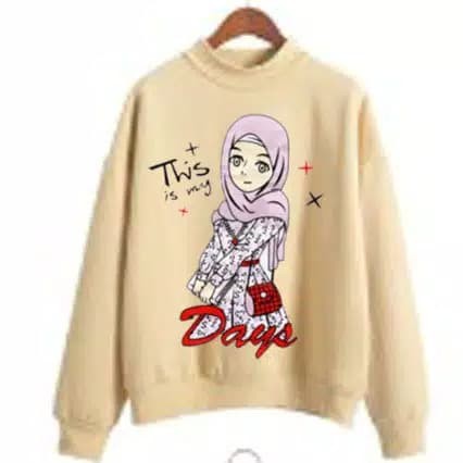 TBI Sweater Muslimah Hijabers Sweater Remaja Muslim Baju Lengan Panjang