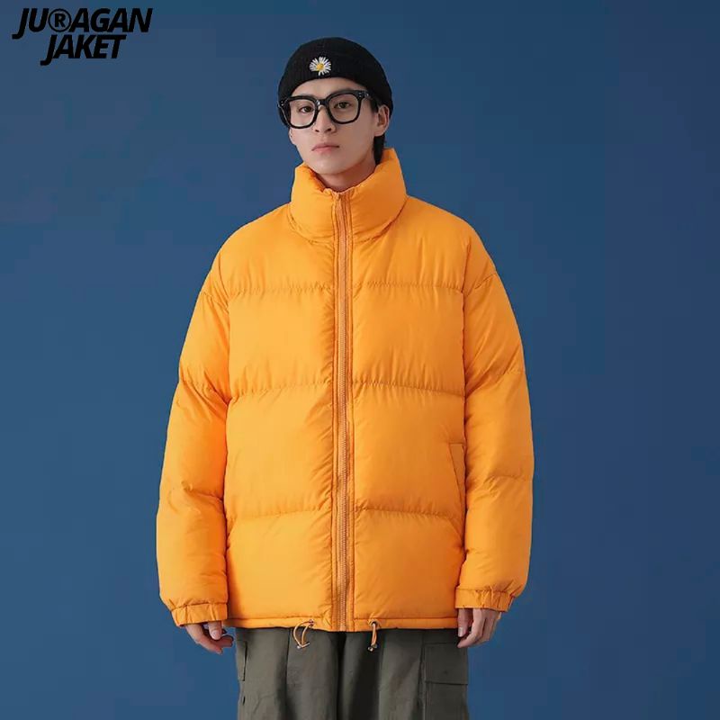 Jaket Musim Dingin Mantel Gelembung warna-warni Harajuku Jaket Pria/Wanita Jaket Hiphop Jaket Puffer Korea