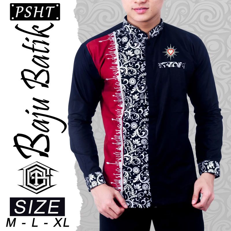 BATIK BAJU KOKO PSHT HATI BERSINAR