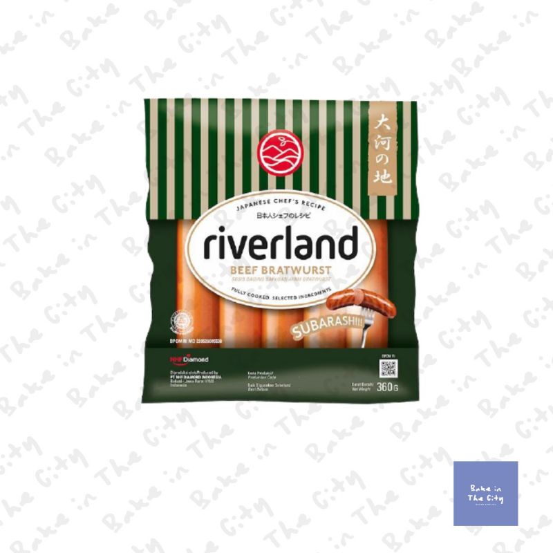 

Premium Sosis Beef Bratwurst Riverland - 360g | Grab Only !!