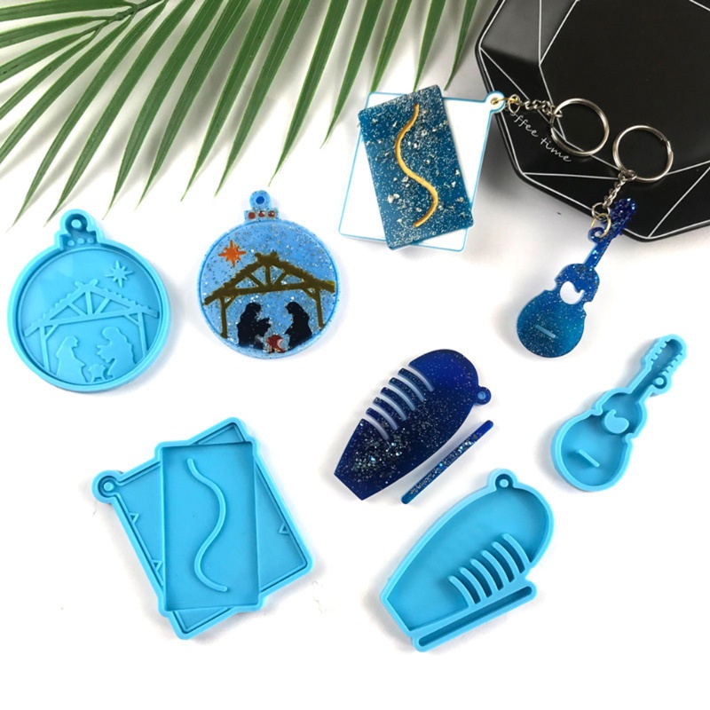 SIY  Keychain Epoxy Resin Mold Earrings Pendant Silicone Mould DIY Crafts Jewelry Necklace Casting Tools