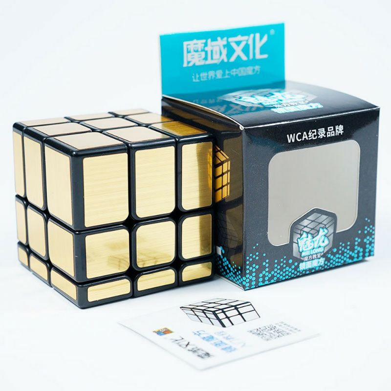 Rubik 3x3 Mirror Moyu Meilong Mirror 3x3 Gold ORIGINAL