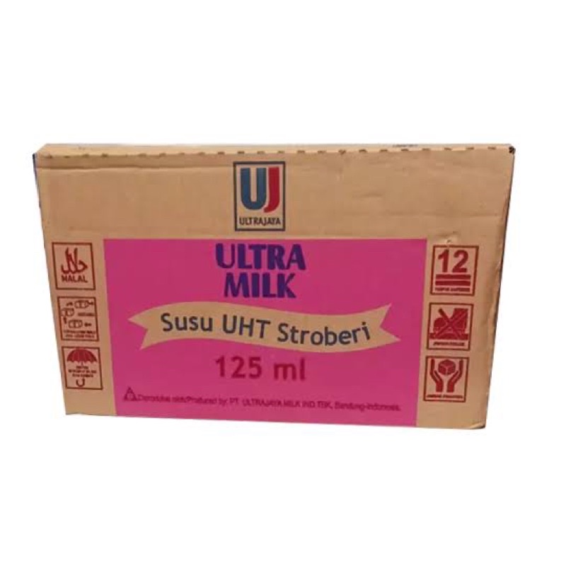 

Ultra Milk 125 ml strawberry 1 dus isi 40