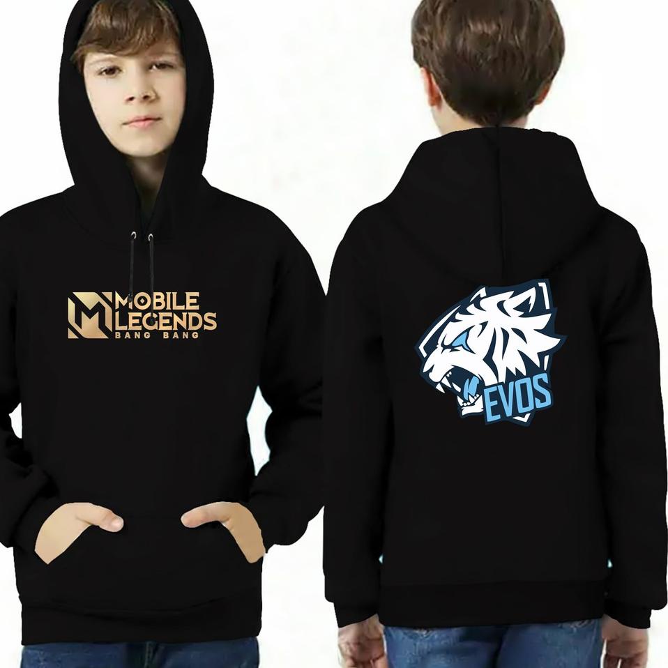 ☺ Hoodie Anak ML EVOS LEGEND - Jaket ML EVOS - Hoodie Mobile legend EVOS / Sweater ML EVOS 6-13 TAHU
