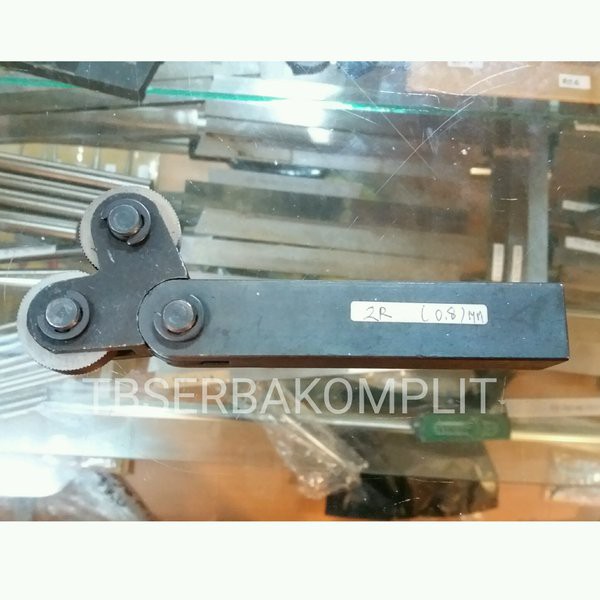 Knurling 2 Roda Tools Lathe Kartel Bubut 2R 0.8mm 1mm 1.5mm 2.0mm alat pembuat motif jaring di besi