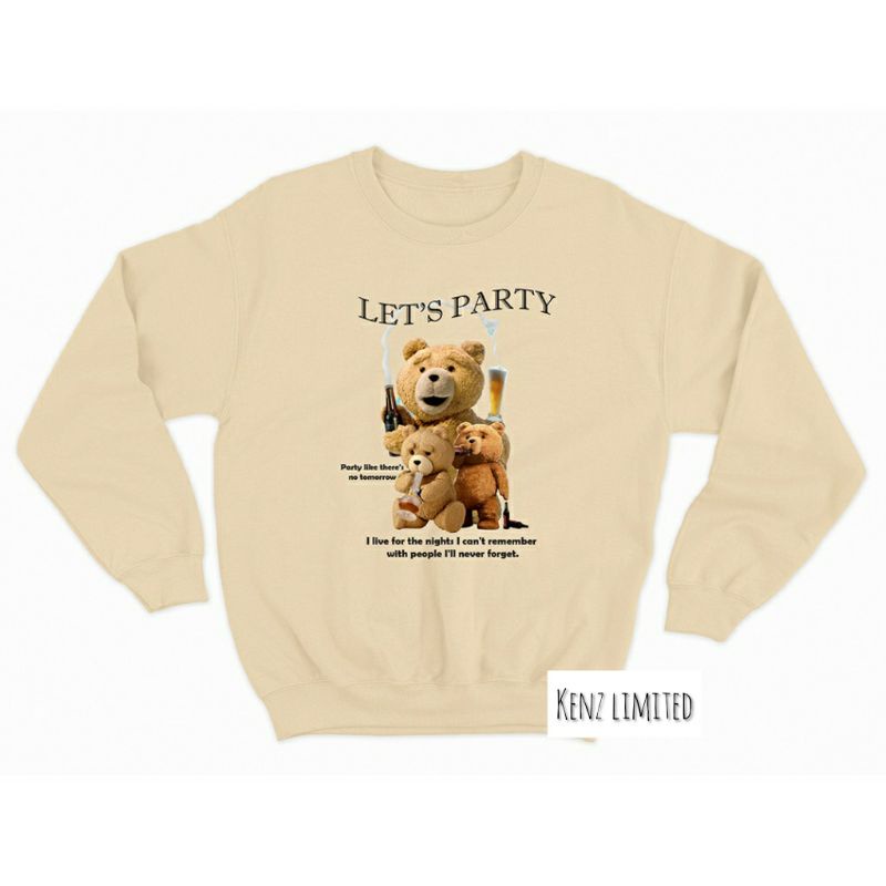 Sweater crewneck teddy bear (Lets party)