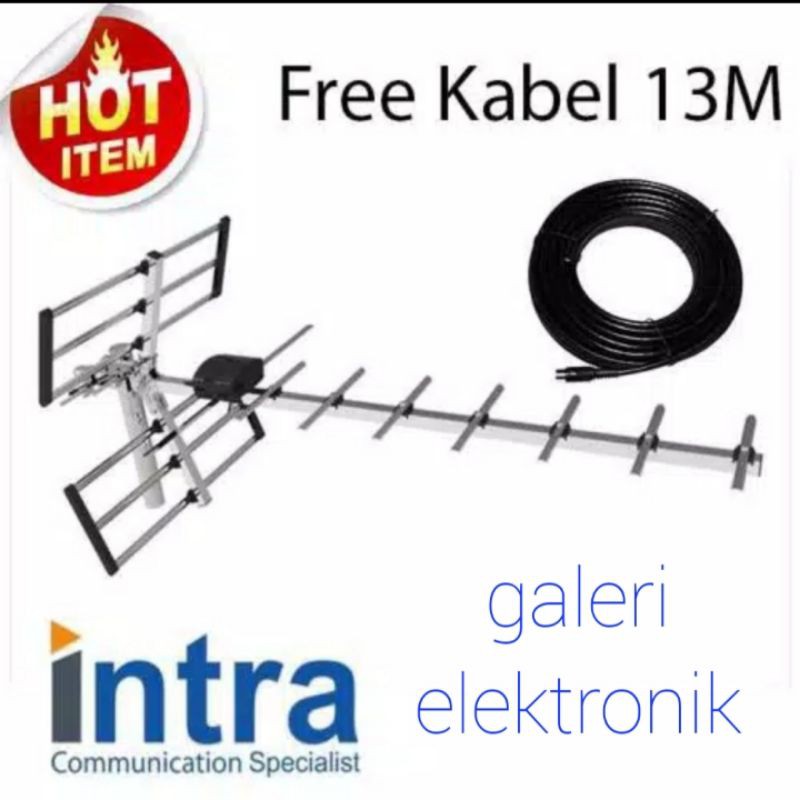 Antena Tv Digital INTRA  INTB003 free kabel 13mtr