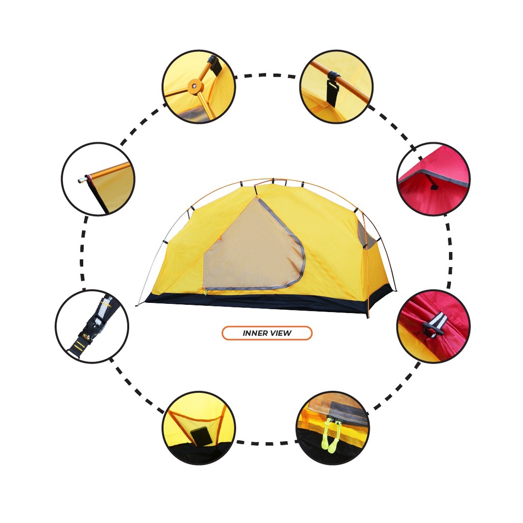 Tenda Camping Hillman Earlybird Smart 2 Kap 2-3 Orang Outdoor Tent/ Tenda camping double layer