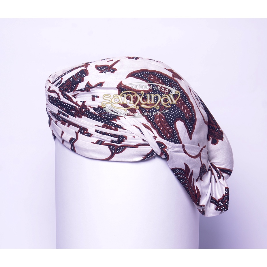 Blangkon Jogja Mataram Putih Wahyu Tumurun Tanpa Sidangan