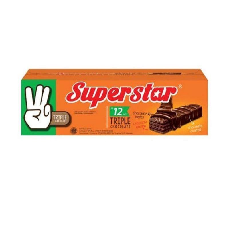 

Superstar triple isi 12 wafer Roma Wafer Superstar Triple coklat coklat dandeshop