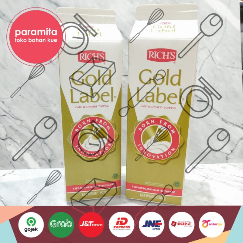 Rich Gold Label Whipping Cream 907ml