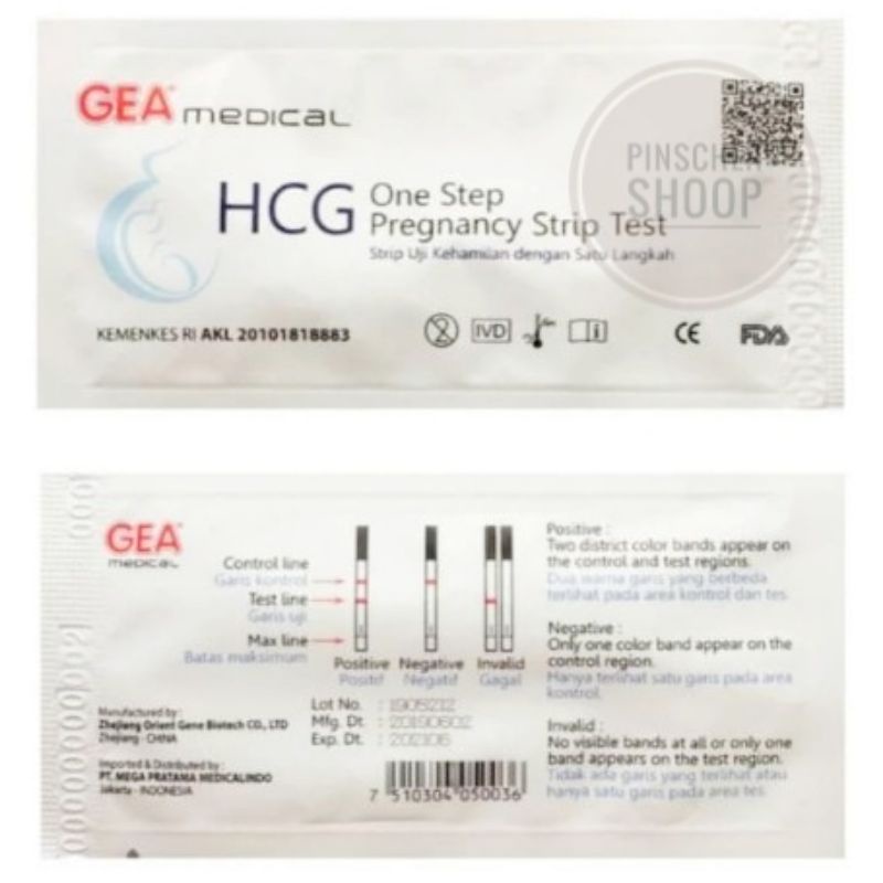 Test Kehamilan Gea Pregnancy Test Testpack Hamil / Satuan