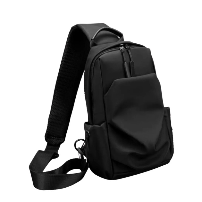 Tas Selempang Pria Murah Anti Air - TSP Bag Hitam dan Navy bonus Dompet + Jam Tangan LED/Headset