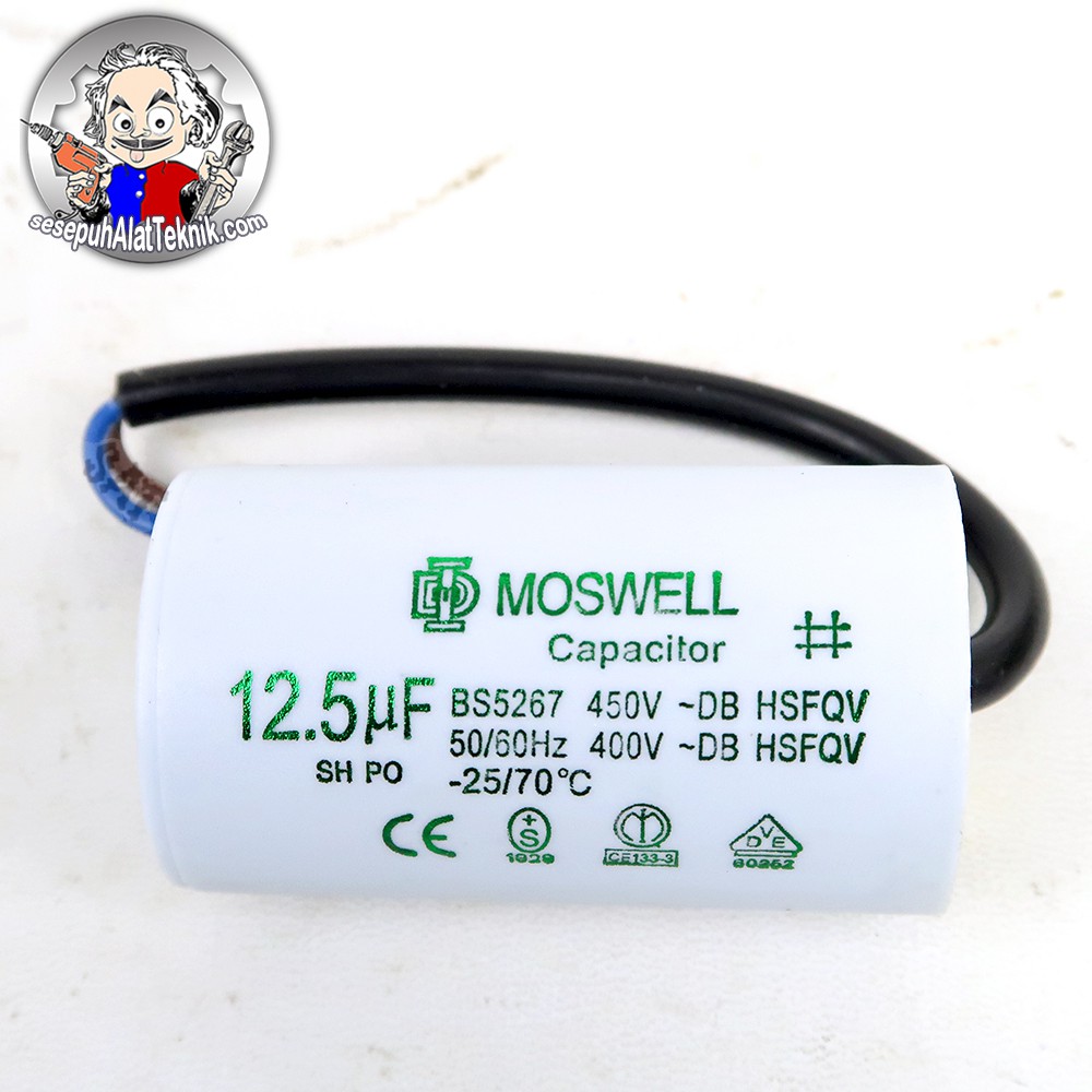 Capacitor / Kapasitor Dinamo 12.5UF (Farad) MOSWELL
