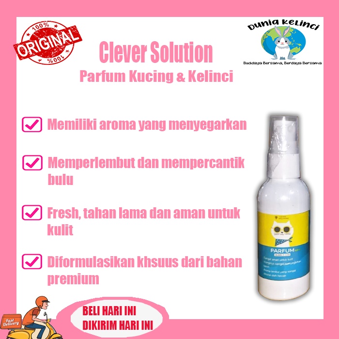 Parfum Kucing Kelinci CLEVER SOLUTION Hamster Sugar Glider Pelembut Bulu Premium Wangi