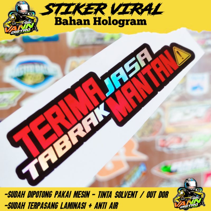 stiker terima jasa tabrak mantan