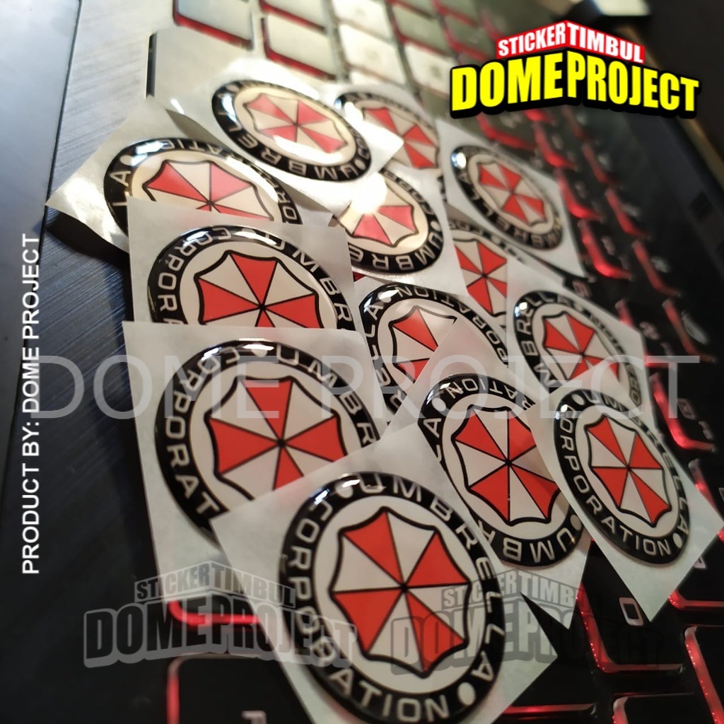 STIKER MOTOR EMBLEM 3D LOGO UMBRELLA CORPS KALIPER REM AKSESORIS YAMAHA HONDA SUZUKI KAWASAKI AESTHETIC KEREN