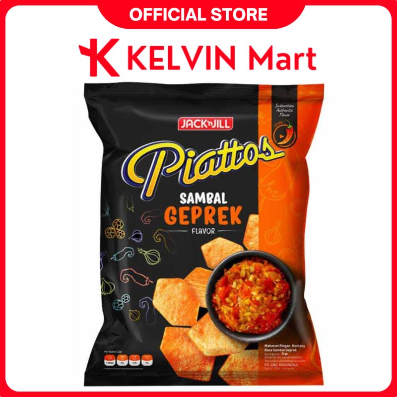 

Kerupuk Kentang Piattos Rasa Sambal Geprek pck 75g | KELVIN Mart