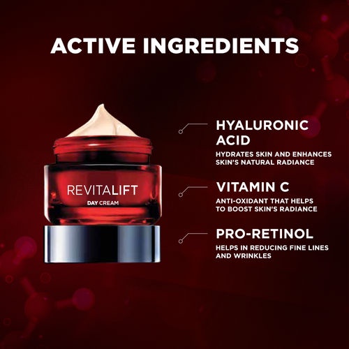 CREAM L'Oreal Paris Revitalift Triple Action Day &amp; Night Cream 50 ml - Skincare Retinol Anti Aging Moisturizer Pelembab Wajah Loreal Hyaluronic Acid - Krim Pagi / Siang SPF 35 dan Krim Malam